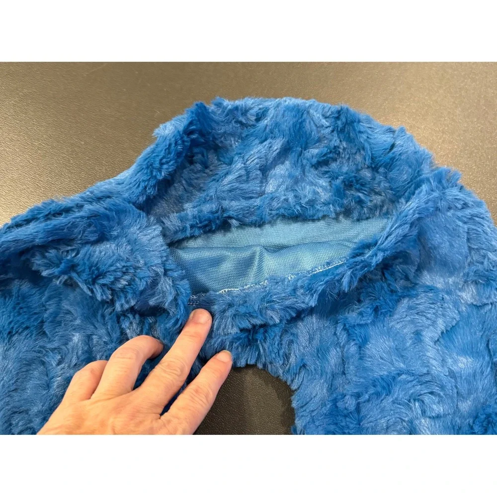 Sew Sweet Minky Designs Neck Pillow Cover Blue Teal Plush Luxury Comfort NEW